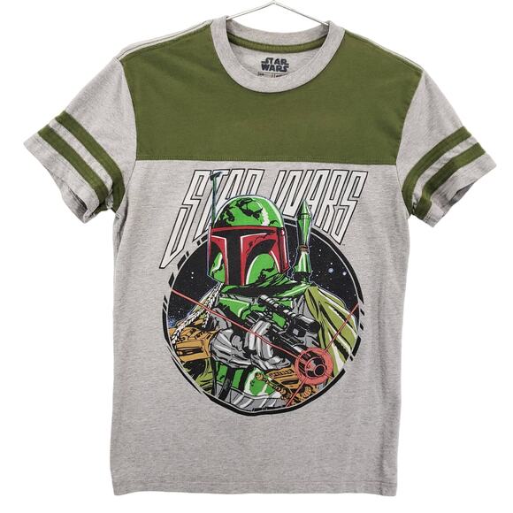 Star Wars Boba Fett T Shirt Mens Small Heather Gray Green EE 3 Carbine Rifle Tee - Picture 1 of 6
